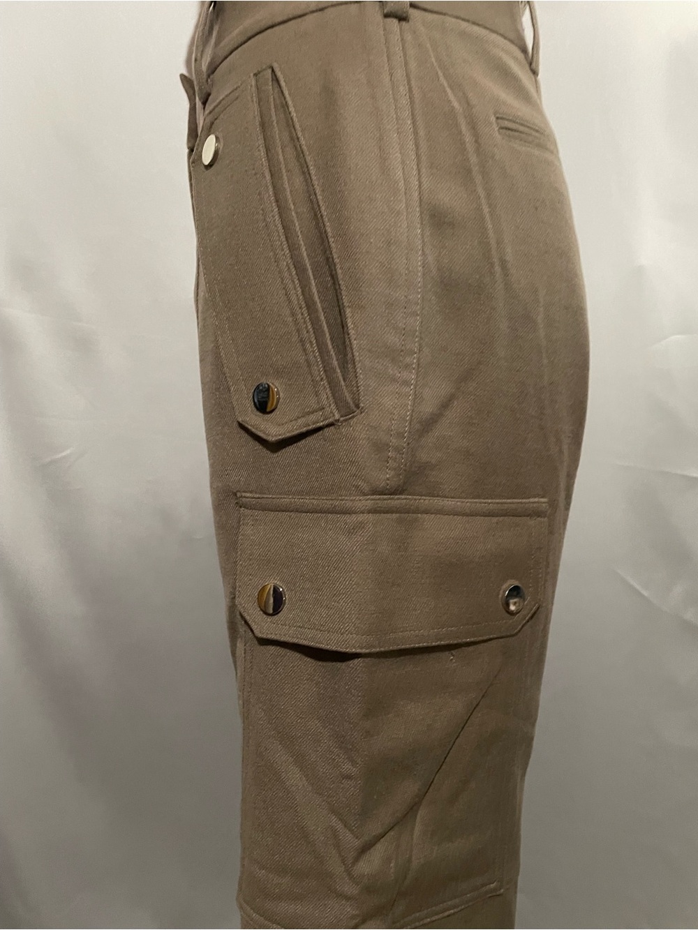 Reiss Cropped Utility Cargo Pants in Brown - Picture 5 of 8